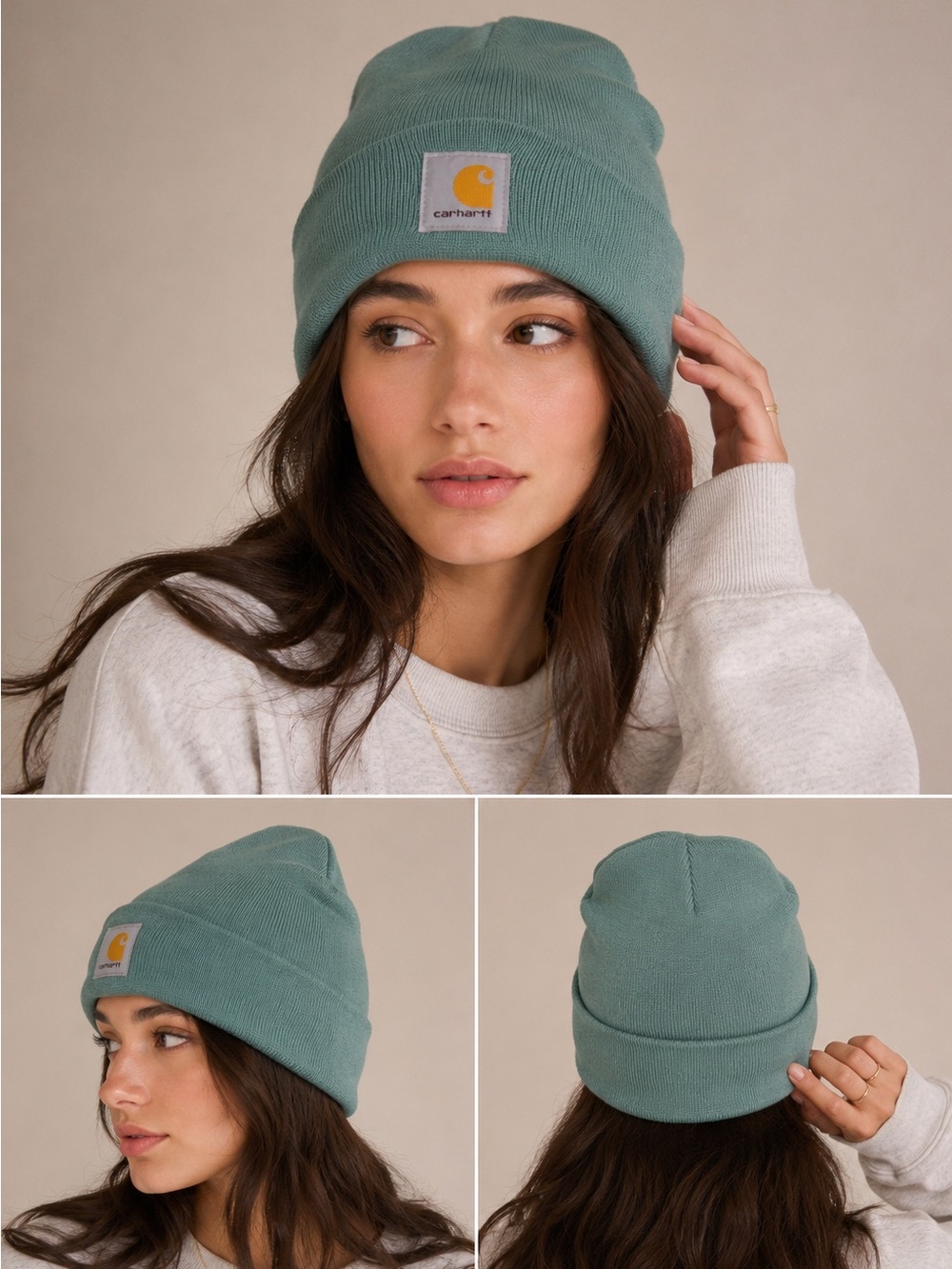 Carhartt Sage Green Cuffed Beanie
